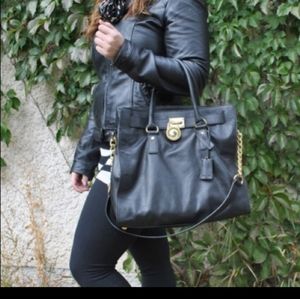 MK Hamilton bag with gold details